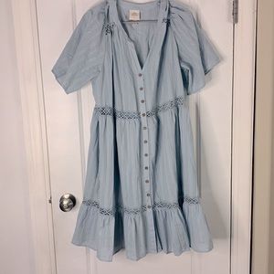 Knox rose dress size 1x light blue midi length